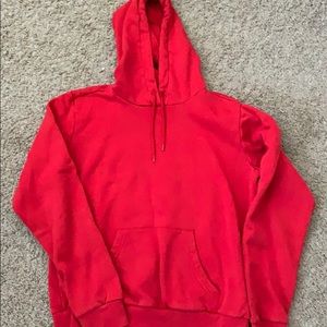 red Nike hooded sweatshirt